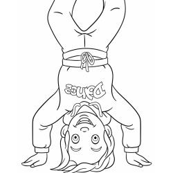 Coloriage de danse : un dessin à imprimer gratuitement pour tous les amoureux de ce sort musical. Page 7