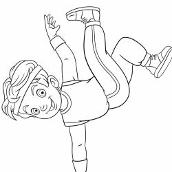 Coloriage de danse : un dessin à imprimer gratuitement pour tous les amoureux de ce sort musical. Page 8