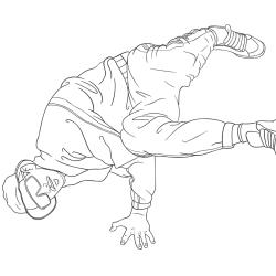 Coloriage de danse : un dessin à imprimer gratuitement pour tous les amoureux de ce sort musical. Page 9