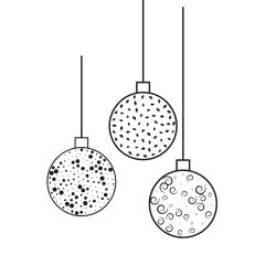 Une boule fantaisie et deux petites boules