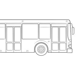 Coloriage bus : un dessin à imprimer avec beau bus. Un coloriage à imprimer sur le thème des véhicules pour les enfants - Page 7