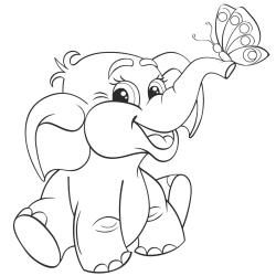 Coloriage éléphant à imprimer
