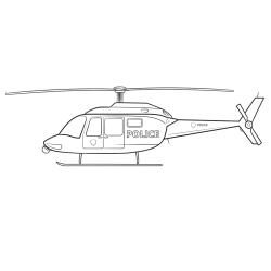 Coloriage hélicoptère : un dessin à imprimer avec superbe hélicoptère. Un coloriage à imprimer sur le thème des véhicules pour les enfants - Page 6