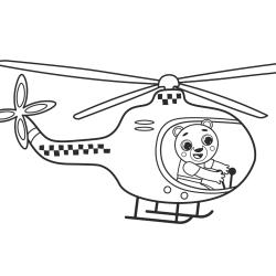 Coloriage hélicoptère : un dessin à imprimer avec superbe hélicoptère. Un coloriage à imprimer sur le thème des véhicules pour les enfants - Page 10