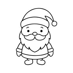 Coloriage de la tête du Père Noël dessin 38