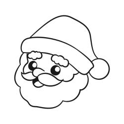Coloriage de la tête du Père Noël 