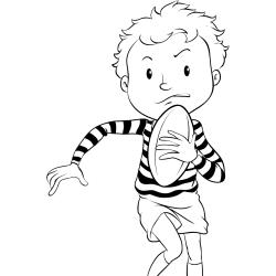 Coloriage rugby : un dessin à imprimer gratuitement pour tous les amoureux de ce sport de ballon. Page 5