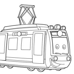 Coloriage train : un dessin à imprimer avec beau train. Un coloriage à imprimer sur le thème des véhicules pour les enfants - Page 7