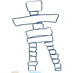 coloriage inukshuk inuit