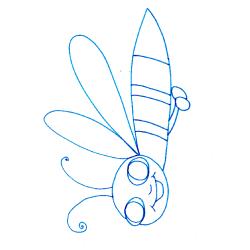 Coloriage de l'abeille