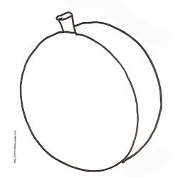 Imprimer le coloriage d'un gros abricot
