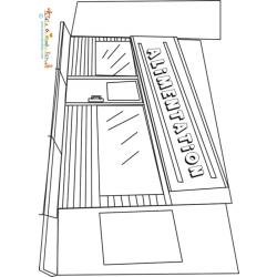 Coloriage d'un commerce d'alimentation