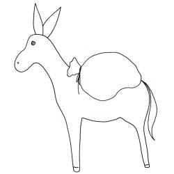 coloriage d'un âne