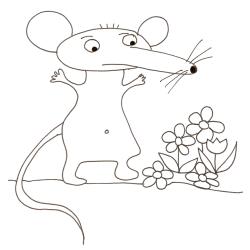 coloriage de madame souris