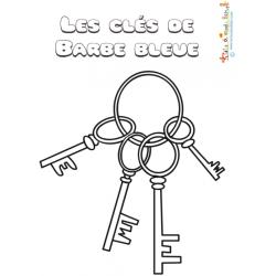 Coloriage des clés de Barbe Bleue