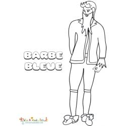 Dessin de Barbe Bleue à colorier