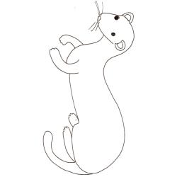coloriage d'une belette