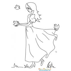 La belle au bois dormant danse avec les oiseaux