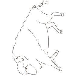 coloriage d'un bison
