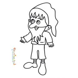 Coloriage d'un nain de Blanche Neige