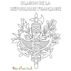 Coloriage du blason de la France