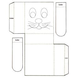 boîte tête de lapin de Pâques à imprimer