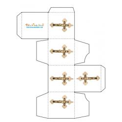 Boite dragées motif croix