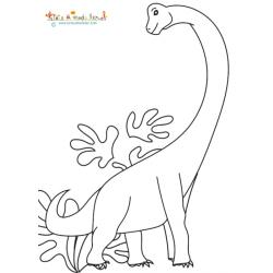 Coloriage d'un grand brachiosaure
