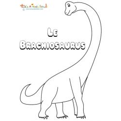 Le brachiosaurus, un dinosaure à colorier