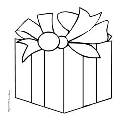 coloriage Noel enfant : En attendant tes vrais cadeaux de Noà´l, imprime ce gros cadeau de Noel, sort tes crayons de couleur et colorie-le vite ! Tu peux aussi offrir ce gros cadeau à une personne que