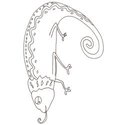 coloriage d'un cameleon - dessin 2