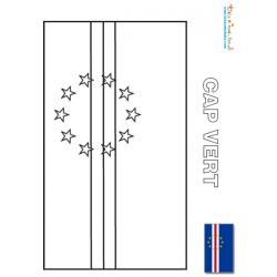 Coloriage du drapeau du Cap Vert