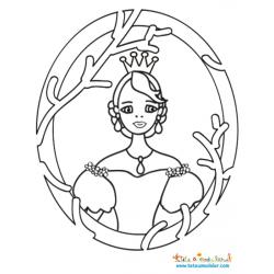 Coloriage du portrait de Cendrillon