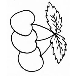coloriage de trois cerises