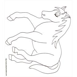 Coloriage d'un cheval à imprimer dessin 12