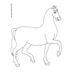 Imprimer le coloriage d'un cheval dessin 16
