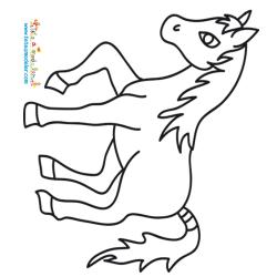 Dessin d'un cheval à colorier