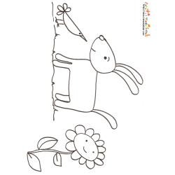 Mais avec qui ce petit chien peut-il bien discuter ? Mais c'est avec son copain l'oiseau ... imprimer ce coloriage du chien et de l'oiseau et invente ce qu'ils se disent.
