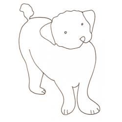 COLORIAGE D'UN PETIT CHIEN MIGNON