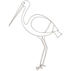 coloriage d'une cigogne