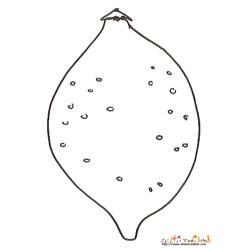 Coloriage d'un gros citron