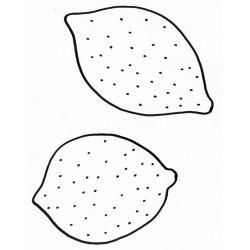 coloriage de deux citrons
