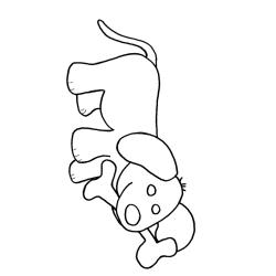 Coloriage du petit chien à l'os