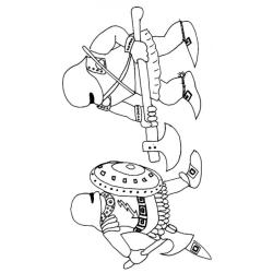 Coloriage de chevaliers au combat