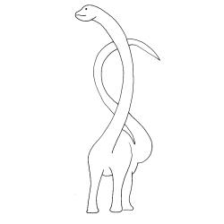 Un dinosaure à colorier