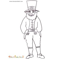 un coloriage saint Patrick à imprimer. Un coloriage à imprimer pour s'amuser sur le thème de la fête de la saint Patrick.