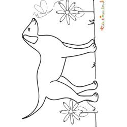 Coloriage du grand chien et le papillon