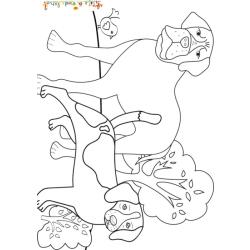 Coloriage de deux chiens à imprimer