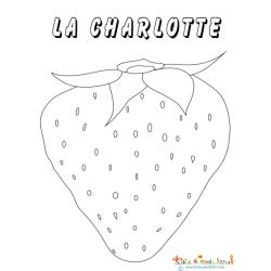 Coloriage d'une fraise Charlotte