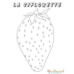 Coloriage fraise ciflorette
